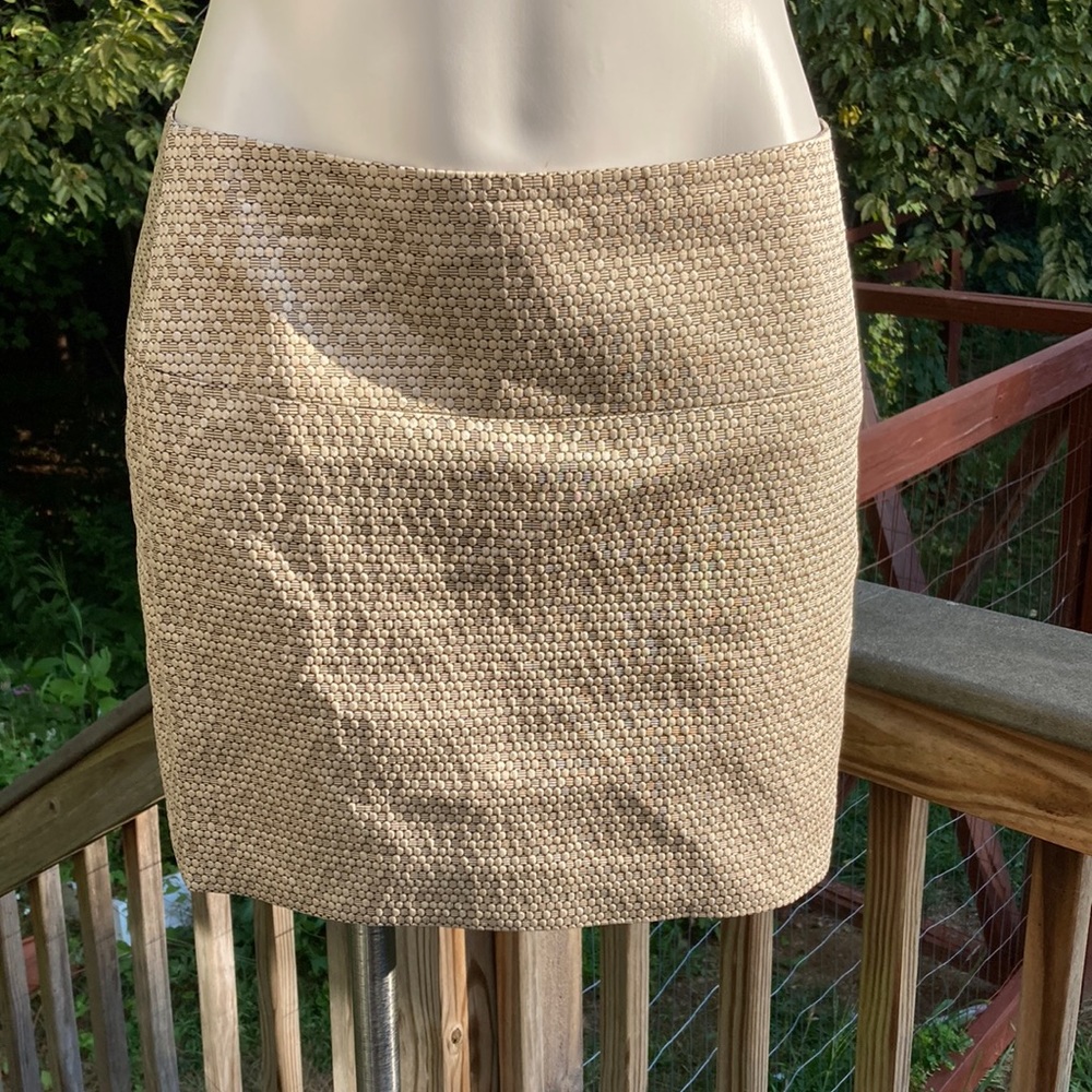 Express shimmering gold honeycomb skirt lined size 6